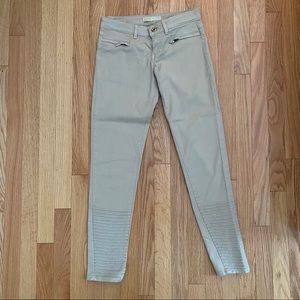 Zara Basic Beige Military Style Skinny Jeans